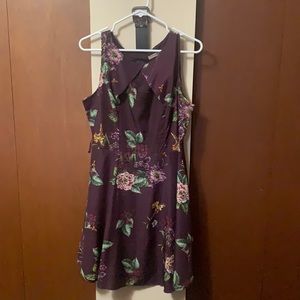 Dark purple floral dress